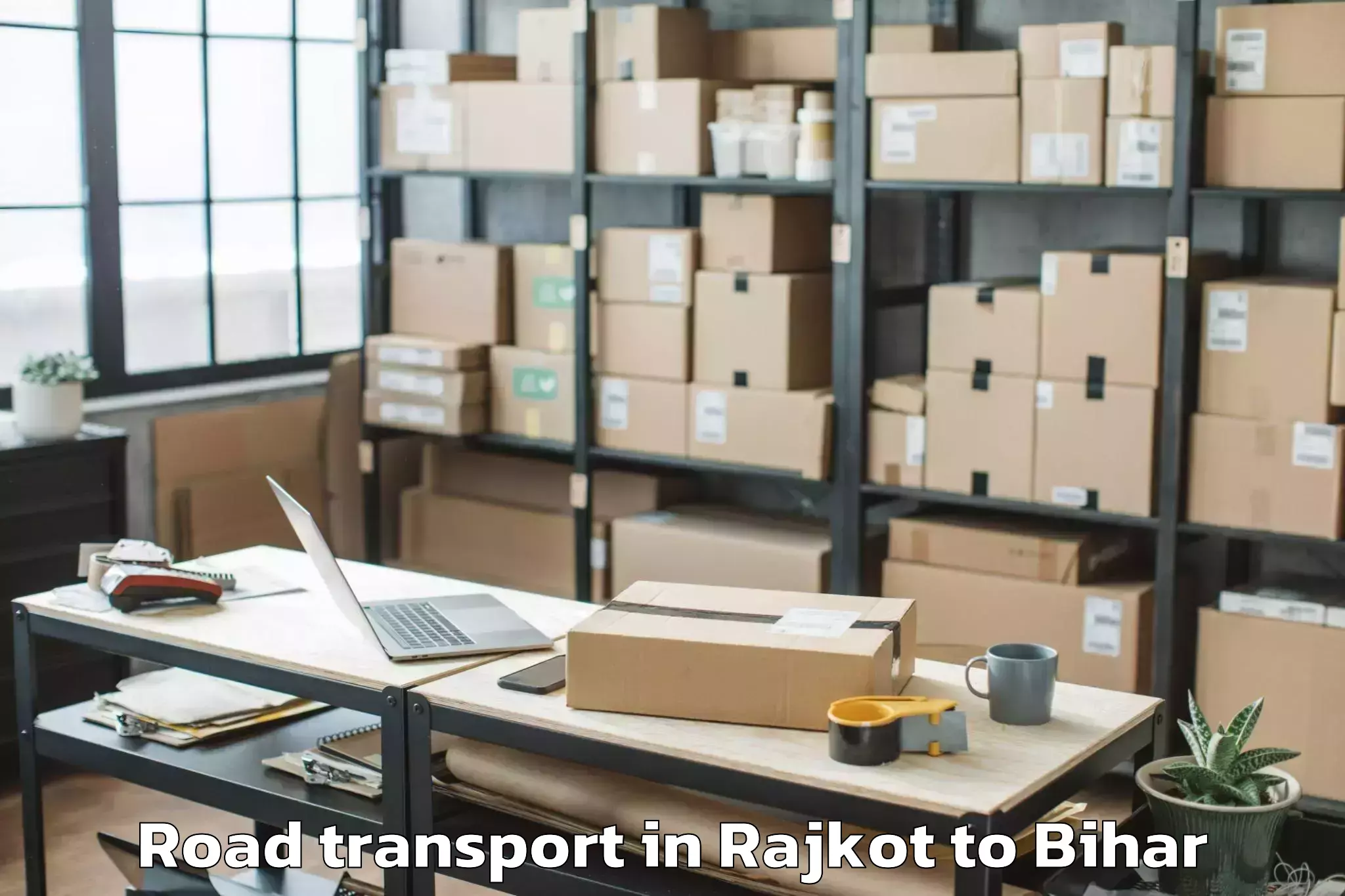 Professional Rajkot to Warisaliganj Road Transport